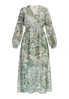 Платье IZIA Maxi Langarm, цвет Dschungel Druck