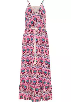 Платье IZIA Maxi Mit Allover Print, розовый