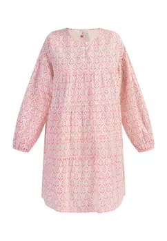 Платье IZIA Midi Mit Allover Print, цвет Neon Pink