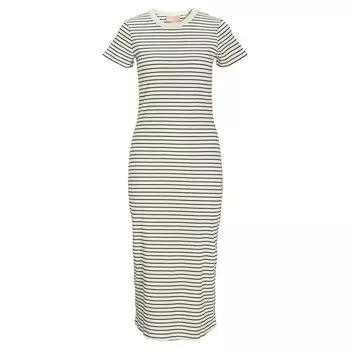 Платье Jack & Jones Dagmar Tight Mid JJXX Short Sleeve Long, коричневый