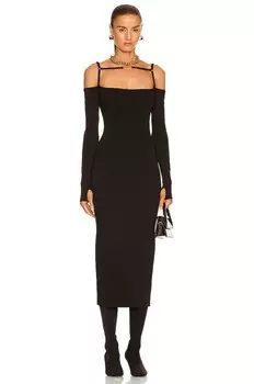Платье Jacquemus La Robe Sierra, черный