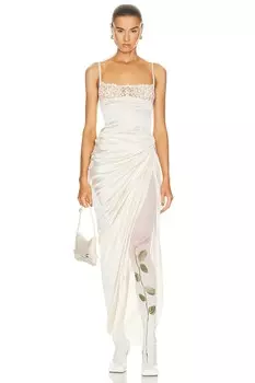 Платье Jacquemus La Saudade Longue Brodee, белый