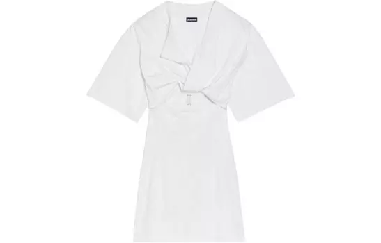 Платье Jacquemus с короткими рукавами, белый