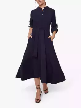 Платье James Lakeland Roll Sleeve Midi, темно-синий