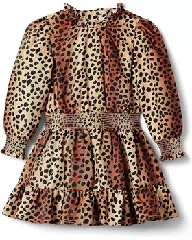 Платье Janie and Jack Animal Print Satin Dress, разноцветный