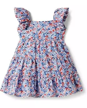 Платье Janie and Jack Girls Ditsy Floral Dress, разноцветный