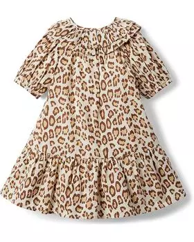 Платье Janie and Jack Snow Leopard Print Dress, цвет Multicolor