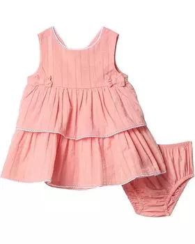Платье Janie and Jack Textured Tiered Dress (infant), розовый