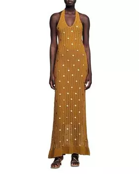 Платье Jasmine Sandro, зеленый