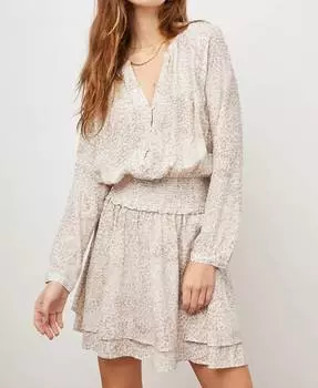 Платье Jasmine в загарном акварельном леопардовом цвете Rails