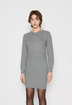 Платье JDY JDYPRIME LIFE O NECK WAIST DRESS, цвет medium grey melange