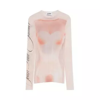 Платье Jean Paul Gaultier Le Classique Mesh Short Dress Pale Pink/Dusty Pink, розовый