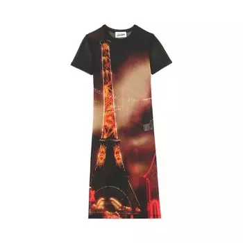Платье Jean Paul Gaultier Pigalle Mesh Short Dress Black/Red/Orange/Blue, черный
