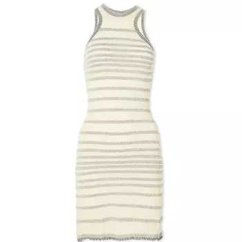 Платье Jean Paul Gaultier x KNWLS Mariniere Pointelle Sleeveless Mi, серый/бежевый