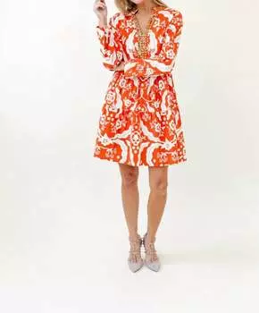 Платье Эбигейл из тыквенной парчи SHERIDAN FRENCH, цвет pumpkin brocade