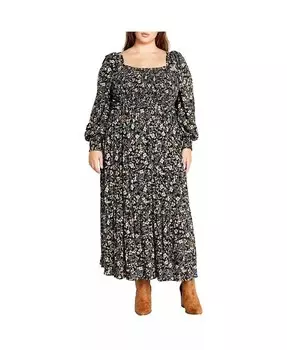 Платье Эмили больших размеров CITY CHIC, черный