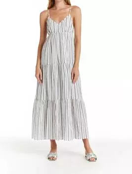 Платье Эмма ярусное белого цвета DREW