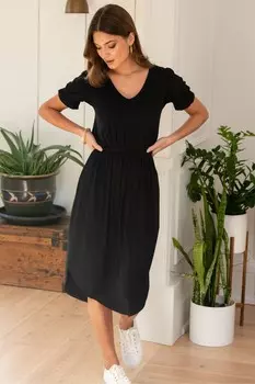 Платье Jenny с рукавами фонариками Pour Moi, черный