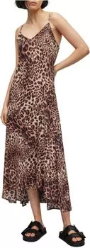 Платье Эсси Эвита AllSaints, цвет Animal Brown