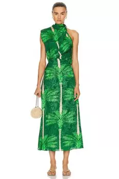 Платье Johanna Ortiz Pisco Envejecido Ankle, цвет Cuba Emerald