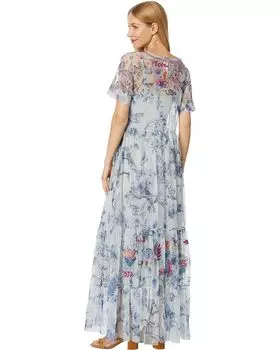 Платье Johnny Was Logan Tierred Mesh Slip Dress, мульти