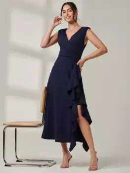 Платье Jolie Moi Frill Maxi, темно-синий