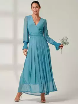 Платье Jolie Moi Greta Mesh Maxi, цвет teal