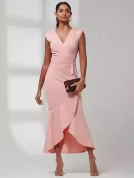 Платье Jolie Moi Mabruka Frill Maxi, цвет coral