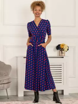 Платье Jolie Moi в горошек, синее