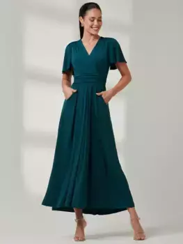 Платье Jolie Moi Wrap Bodice Jersey Maxi, цвет forest/green