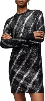 Платье Juela Bowi AllSaints, цвет Black/Silver