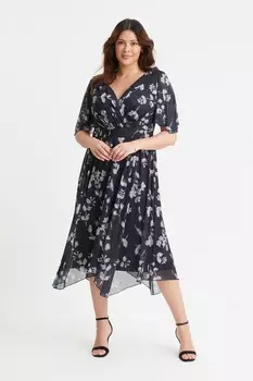 Платье Julie винно кремового цвета с отделкой под горло Scarlett & Jo, черный