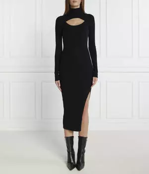 Платье Just Cavalli с овальным вырезом, черный