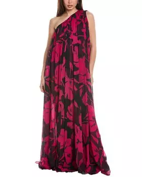 Платье-кафтан из шифона и шелка Michael Kors Collection, розовый