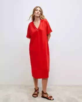 Платье-кафтан миди Woman El Corte Ingls, красный