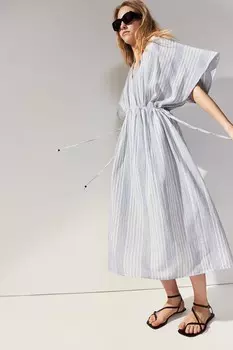 Платье-Кафтан на завязках H&M, белый