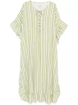 Платье-кафтан Raya с оборками Bambah, зеленый