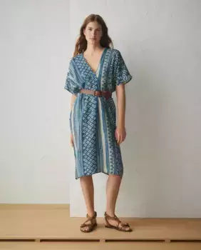 Платье-кафтан с короткими рукавами Lloyd's, синий