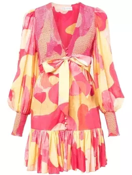 Платье-кафтан Toretta с оборками Rebecca Vallance, красный