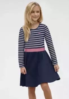 Платье KangaROOS из джерси с блестящей лентой, белый