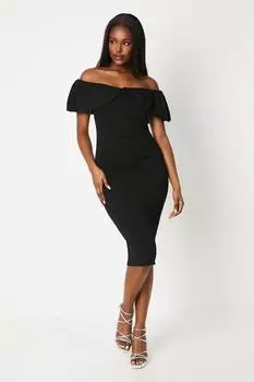 Платье-карандаш миди Bardot Coast, черный