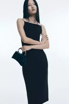 Платье-Карандаш с бретелями H&M, черный