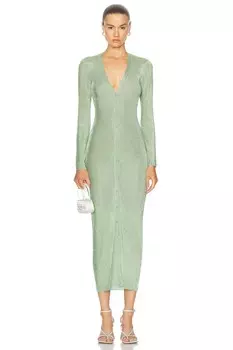 Платье-кардиган с эффектом металлик Phyllis Ser.O.Ya, цвет Sage