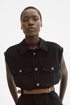 Платье-Карго с поясом H&M, черный