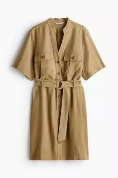 Платье-Карго с поясом H&M, бежевый