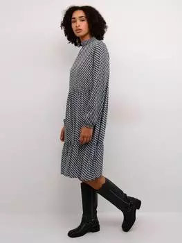 Платье карины с абстрактным принтом KAFFE, цвет Grey/Blue