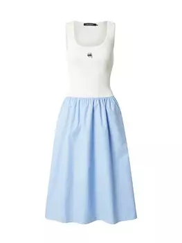Платье Karl Lagerfeld, цвет Light blue/natural white