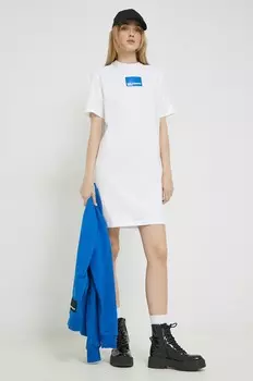 Платье Karl Lagerfeld Jeans из хлопка, белый