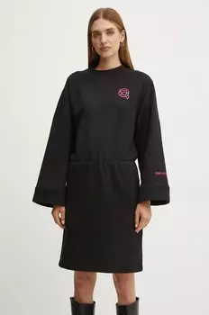 Платье Karl Lagerfeld vestito in cotone, черный