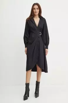 Платье Karl Lagerfeld vestito in cotone, черный